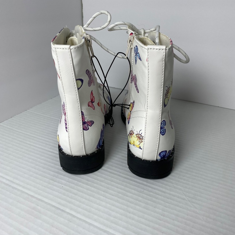 Pop Jemma Butterfly Combat Boots Girls 4 Fairy Cottagecore Whimsical Coquette - Picture 2 of 7